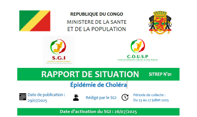 Epidémie de choléra : rapport de situation N°1